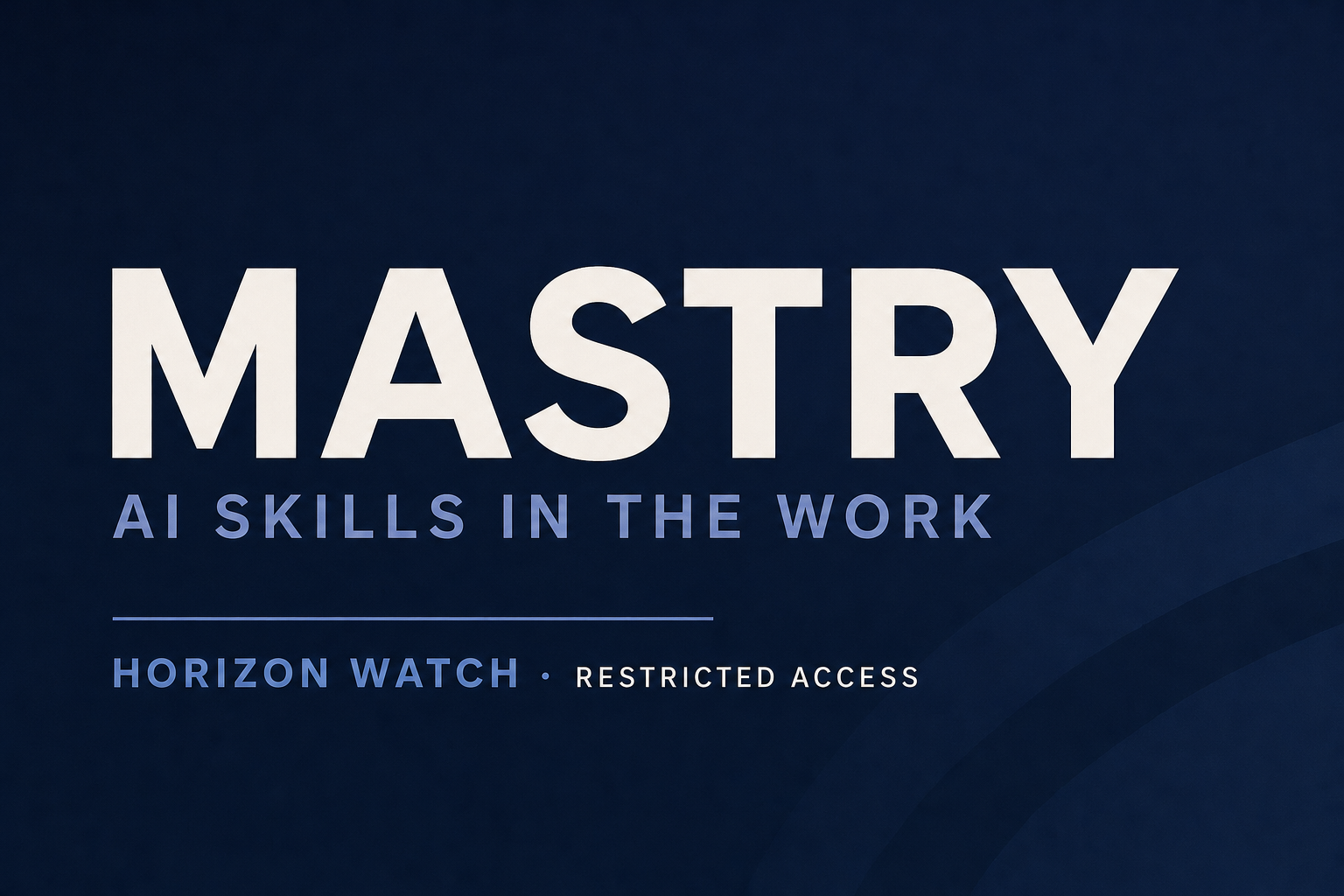 Editorial illustration accompanying Mastry puts AI skills development inside the work, but remains a restricted-access watch