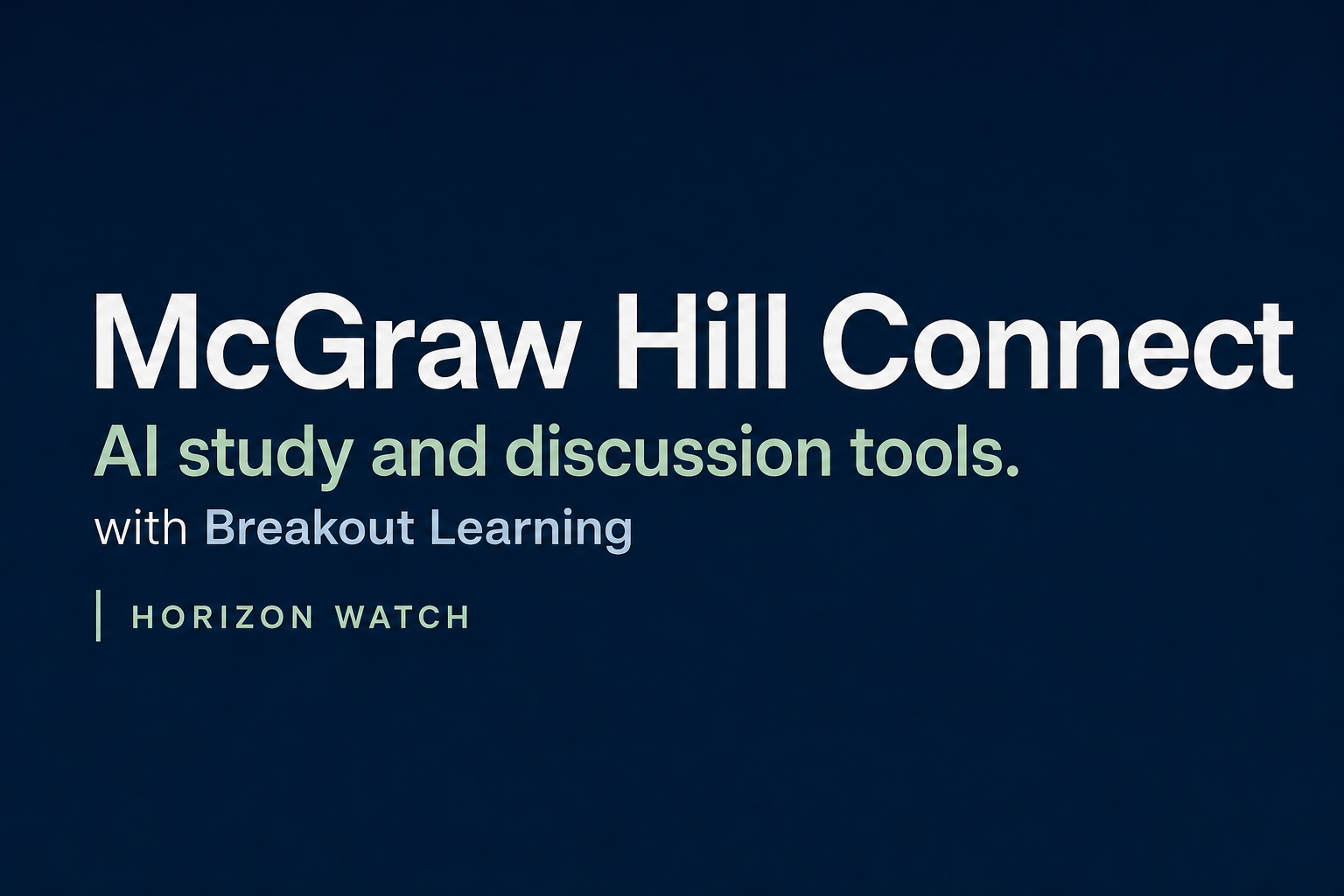 Editorial illustration accompanying McGraw Hill adds AI study and discussion tools to Connect